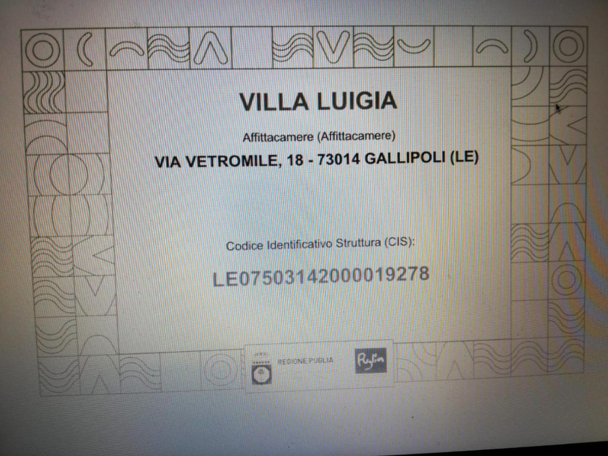غالّيبولي Villa Luigia Luxury Relais المظهر الخارجي الصورة